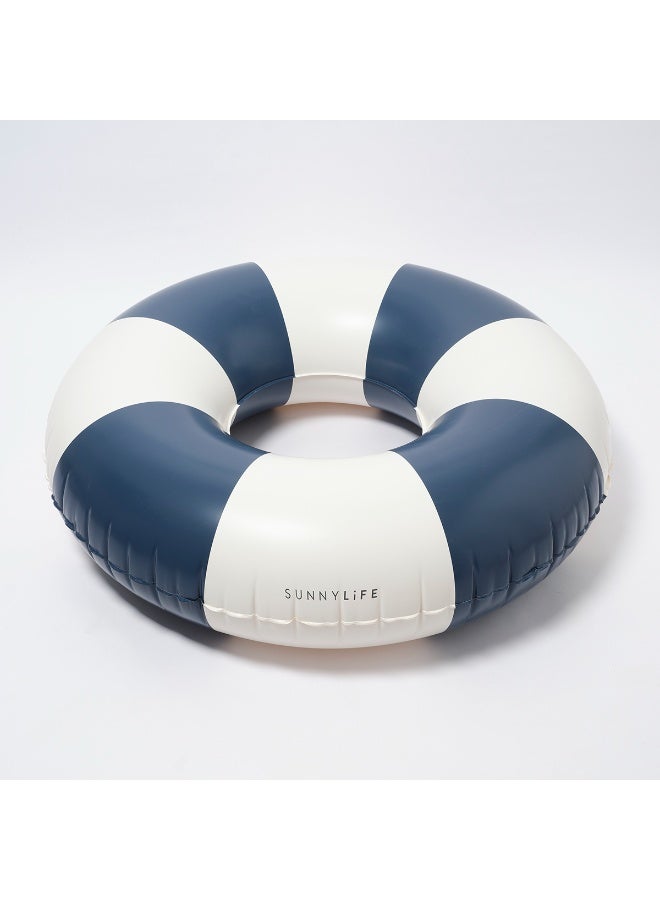 Sunnylife Tube Pool Ring Navy Stripe – Kids Inflatable Pool Float Ring, Lightweight and Safe for Toddlers and Children, Fun Summer Pool Accessory for Outdoor Water Games - Image 1